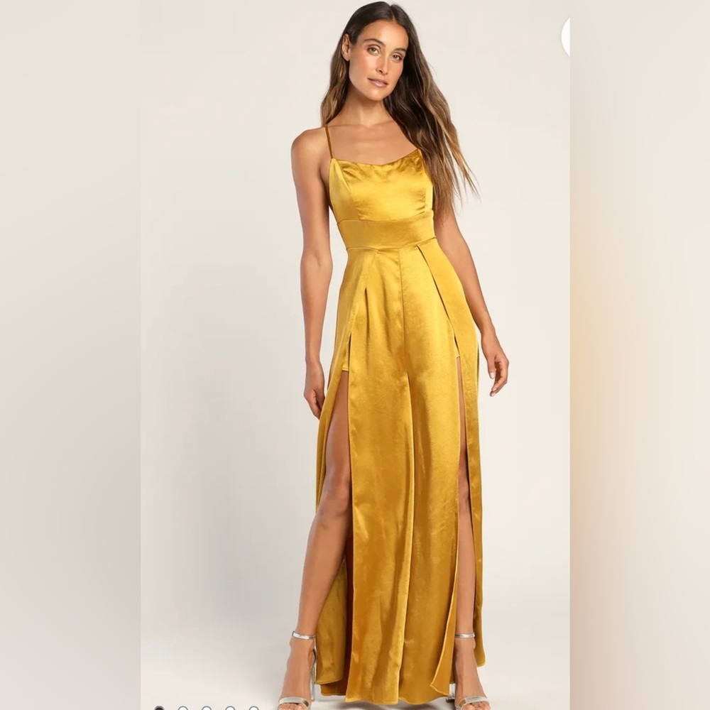 Lulus yellow jumpsuit